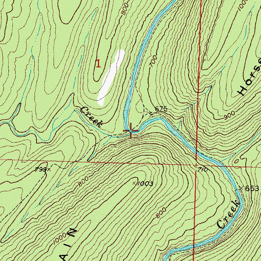 Topographic Map of Pole Creek, OK