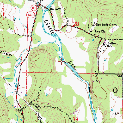 Topographic Map of Polecat Creek, OK