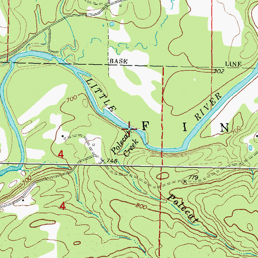 Topographic Map of Polecat Creek, OK