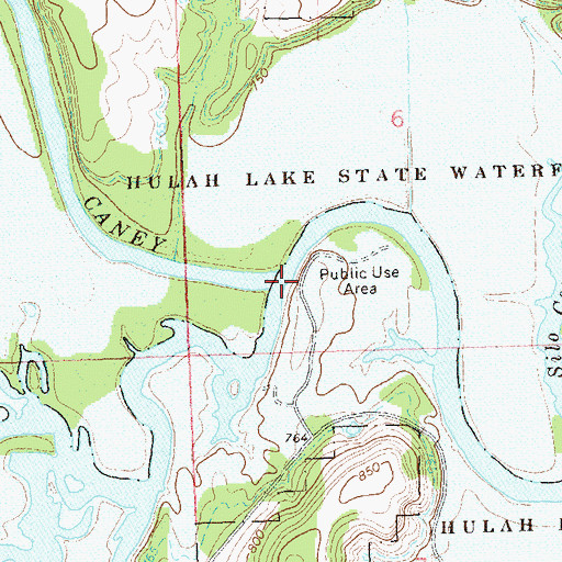 Topographic Map of Pond Creek, OK