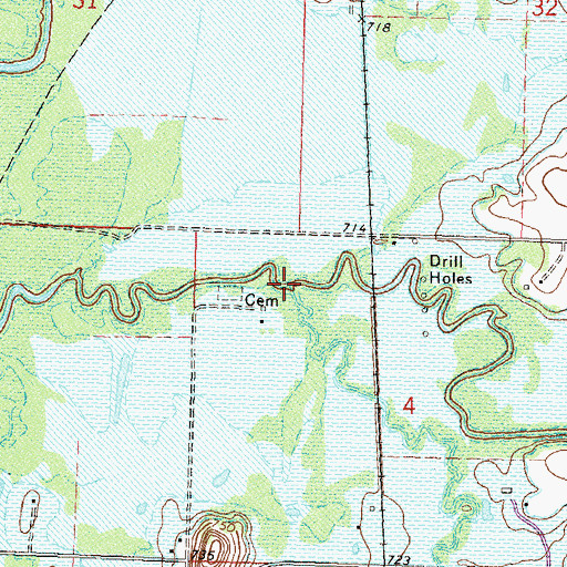 Topographic Map of Pooler Creek, OK