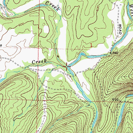 Topographic Map of Possum Creek, OK