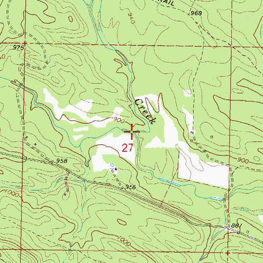 Topographic Map of Potts Creek, OK