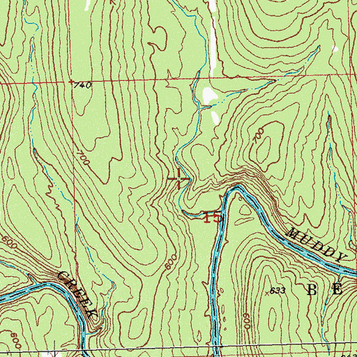 Topographic Map of Prairie Hollow, OK