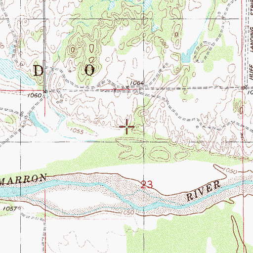 Topographic Map of Preacher Creek, OK