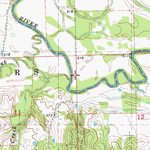 Topographic Map of Puckett Creek, OK