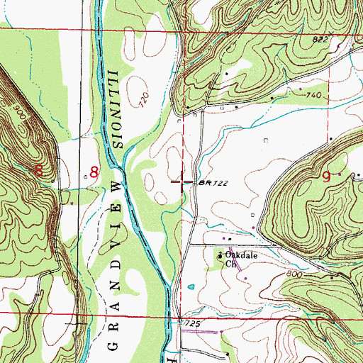Topographic Map of Pumpkin Hollow, OK