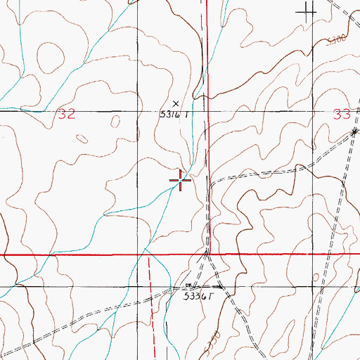 Topographic Map of Saunders Tank, AZ