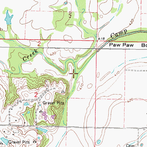 Topographic Map of Rabbit Branch, OK