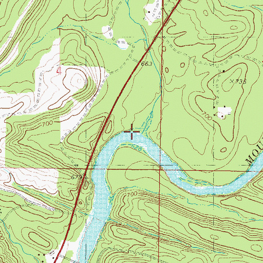 Topographic Map of Ramos Creek, OK