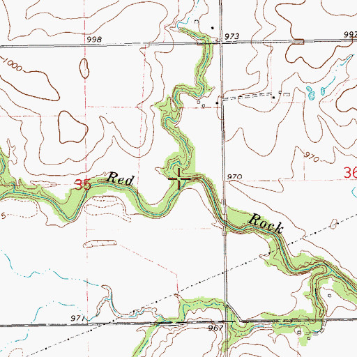 Topographic Map of Ranch Creek, OK