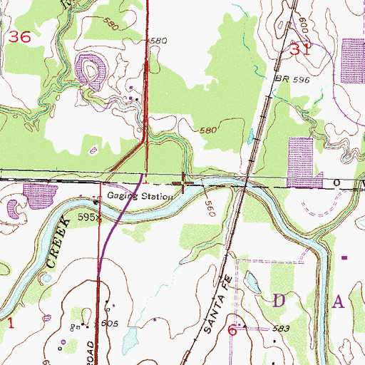 Topographic Map of Ranch Creek, OK