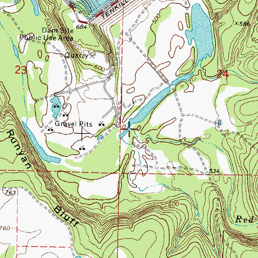 Topographic Map of Red Bird Smith Creek, OK