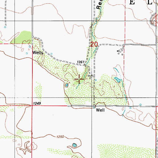 Topographic Map of Red Hollow, OK