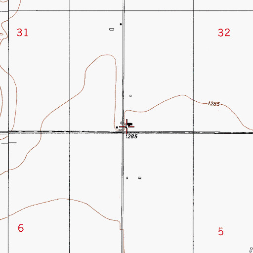 Topographic Map of Red River Gin, OK