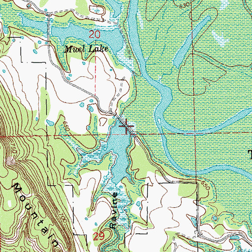 Topographic Map of Reeves Ravine, OK
