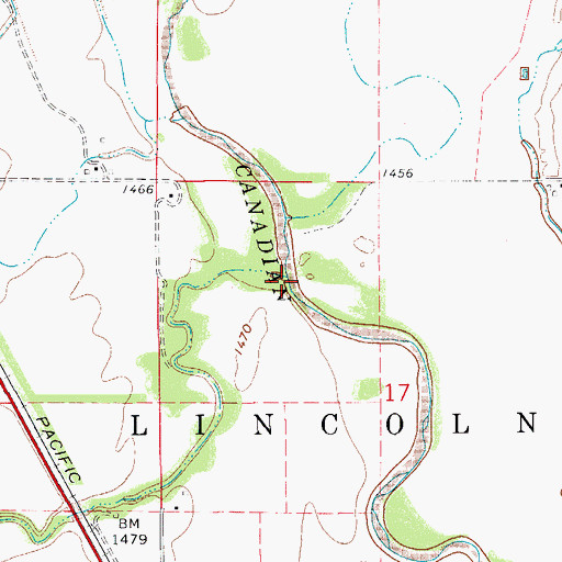 Topographic Map of Relay Creek, OK