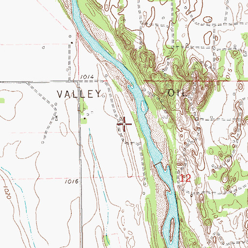 Topographic Map of Rich Valley Oil Field, OK