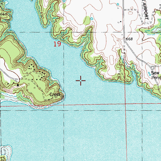 Topographic Map of Rock Creek, OK