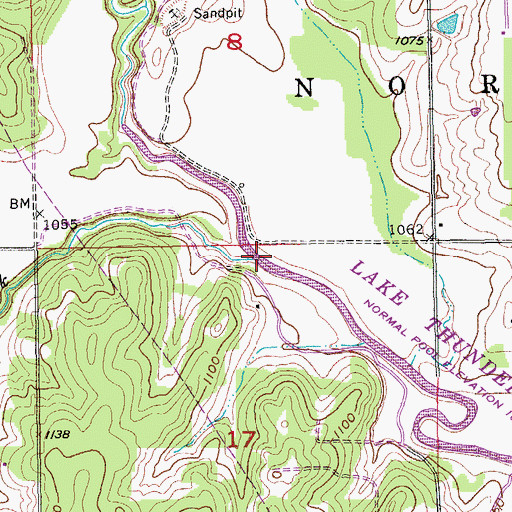 Topographic Map of Rock Creek, OK