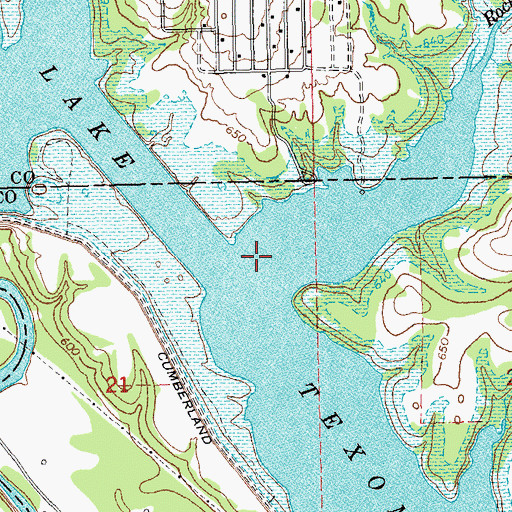 Topographic Map of Rock Creek, OK