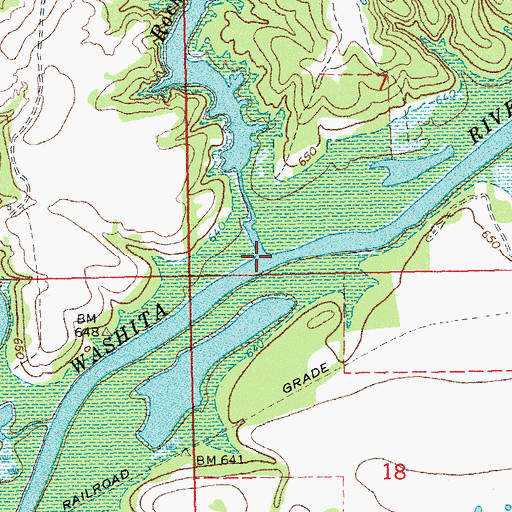 Topographic Map of Rock Creek, OK