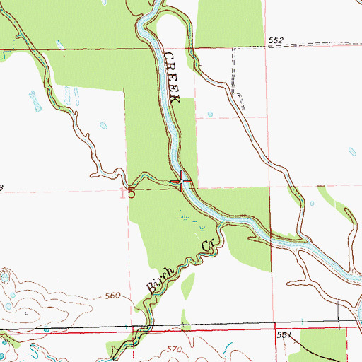 Topographic Map of Rock Creek, OK