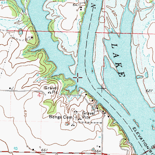 Topographic Map of Rock Creek, OK