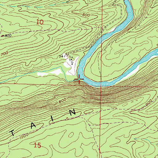 Topographic Map of Rock Pen Creek, OK