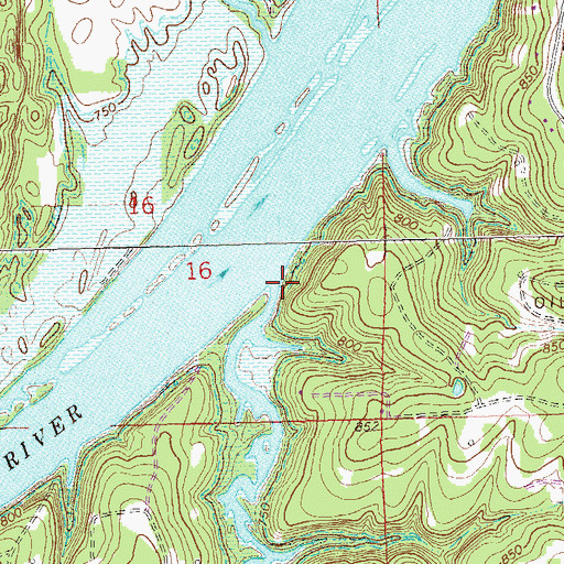 Topographic Map of Rocky Canyon Creek, OK