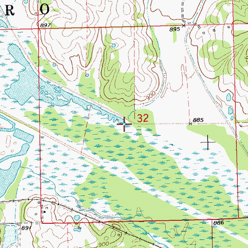 Topographic Map of Rogers Creek, OK