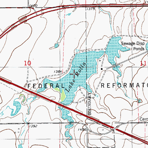 Topographic Map of Lake Rolla, OK