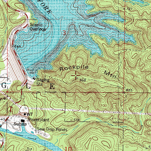 Topographic Map of Rookpile Mountain, OK