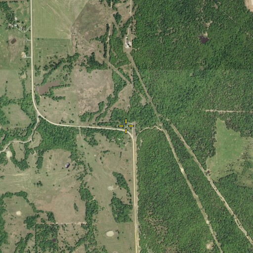 Aerial/Satellite Image of Round Lake Cemetery, OK