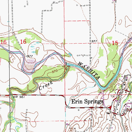 Topographic Map of Rounds Creek, OK