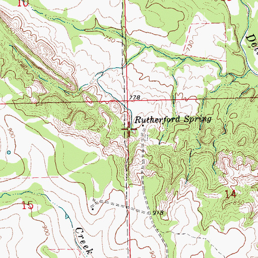 Topographic Map of Rutherford Spring, OK