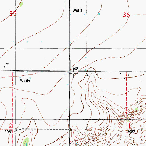 Topographic Map of Sage School, OK