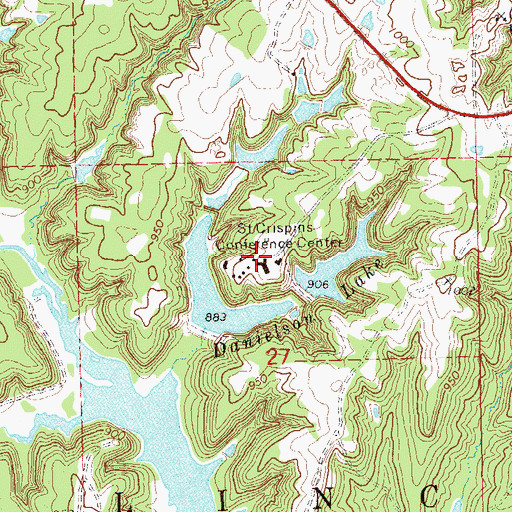 Topographic Map of Saint Crispins Conference Center, OK