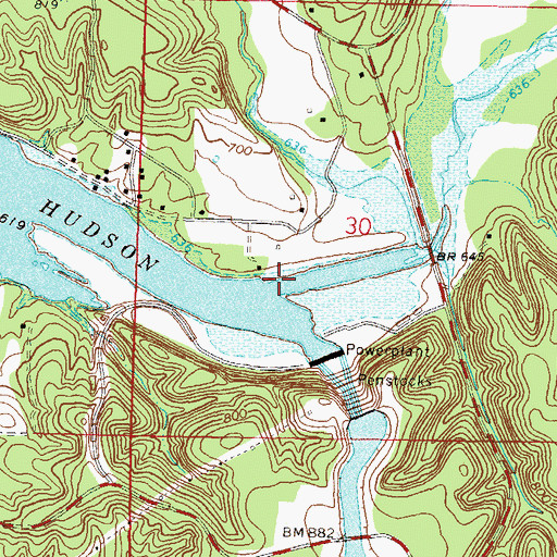 Topographic Map of Saline Creek, OK