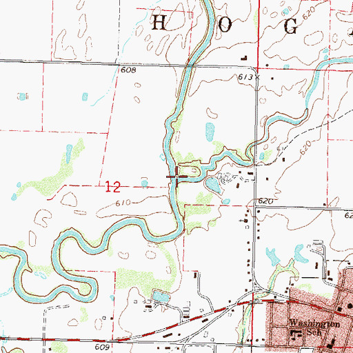 Topographic Map of Salt Branch, OK