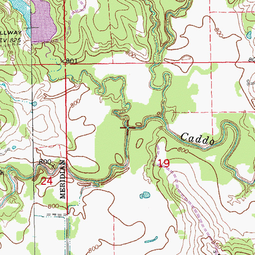 Topographic Map of Salt Branch, OK