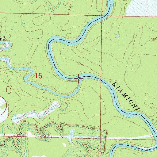 Topographic Map of Salt Creek, OK