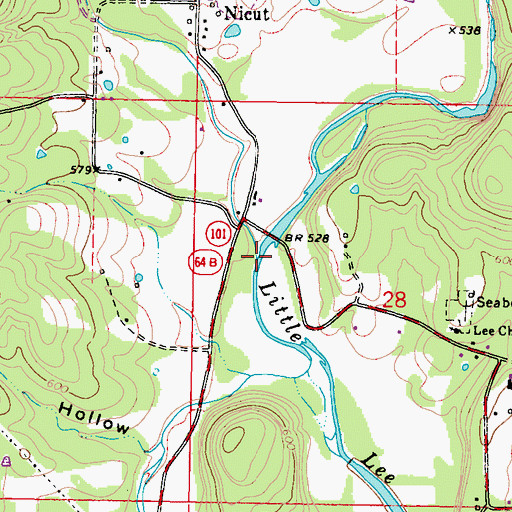 Topographic Map of Salt Creek, OK