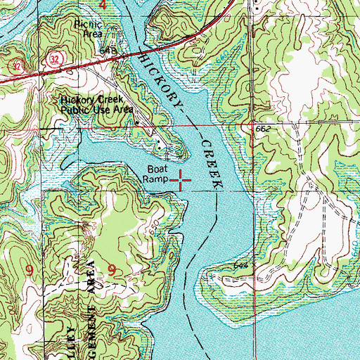 Topographic Map of Salt Creek, OK