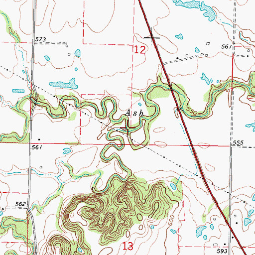 Topographic Map of Salt Creek, OK