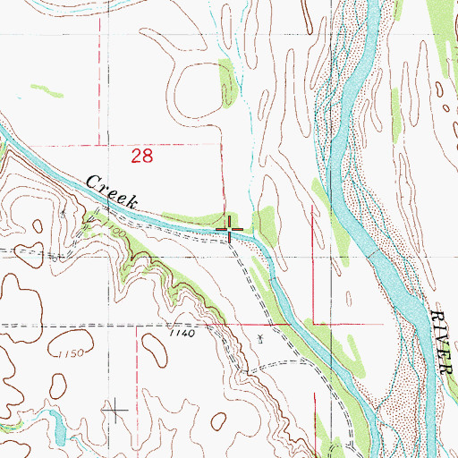 Topographic Map of Salt Creek, OK