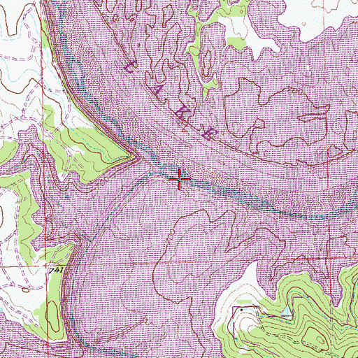 Topographic Map of Salt Creek, OK