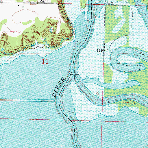 Topographic Map of Salt Creek, OK