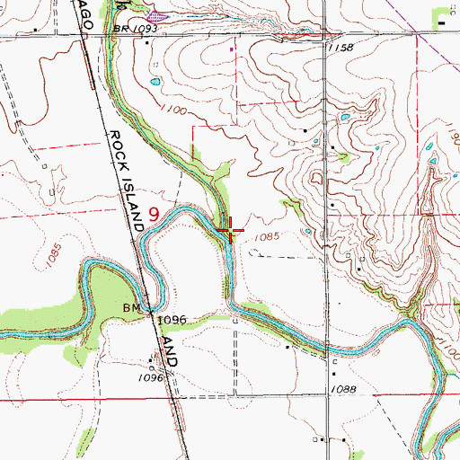 Topographic Map of Salt Creek, OK