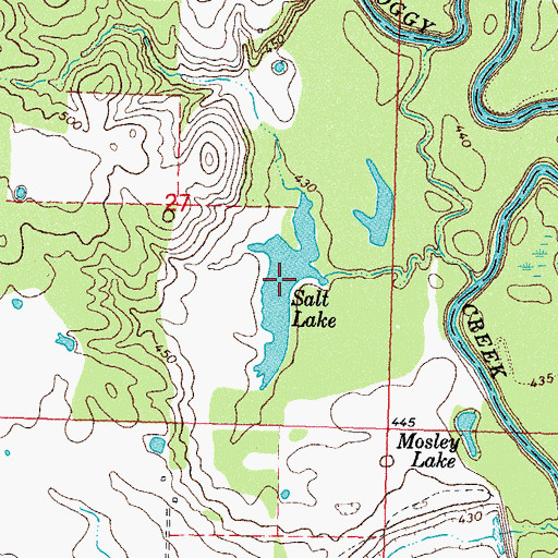 Topographic Map of Salt Lake, OK